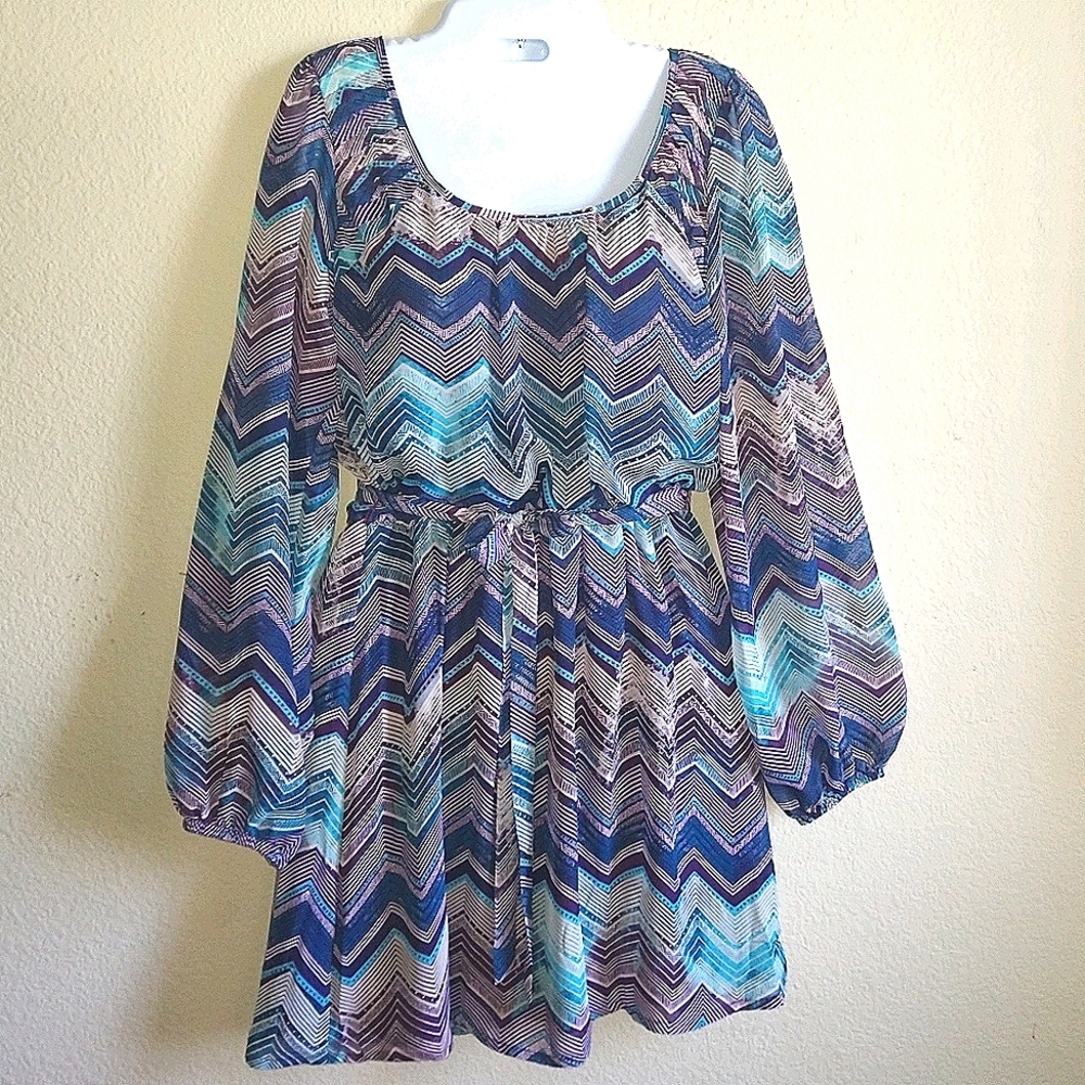 Long sleeve mini dress